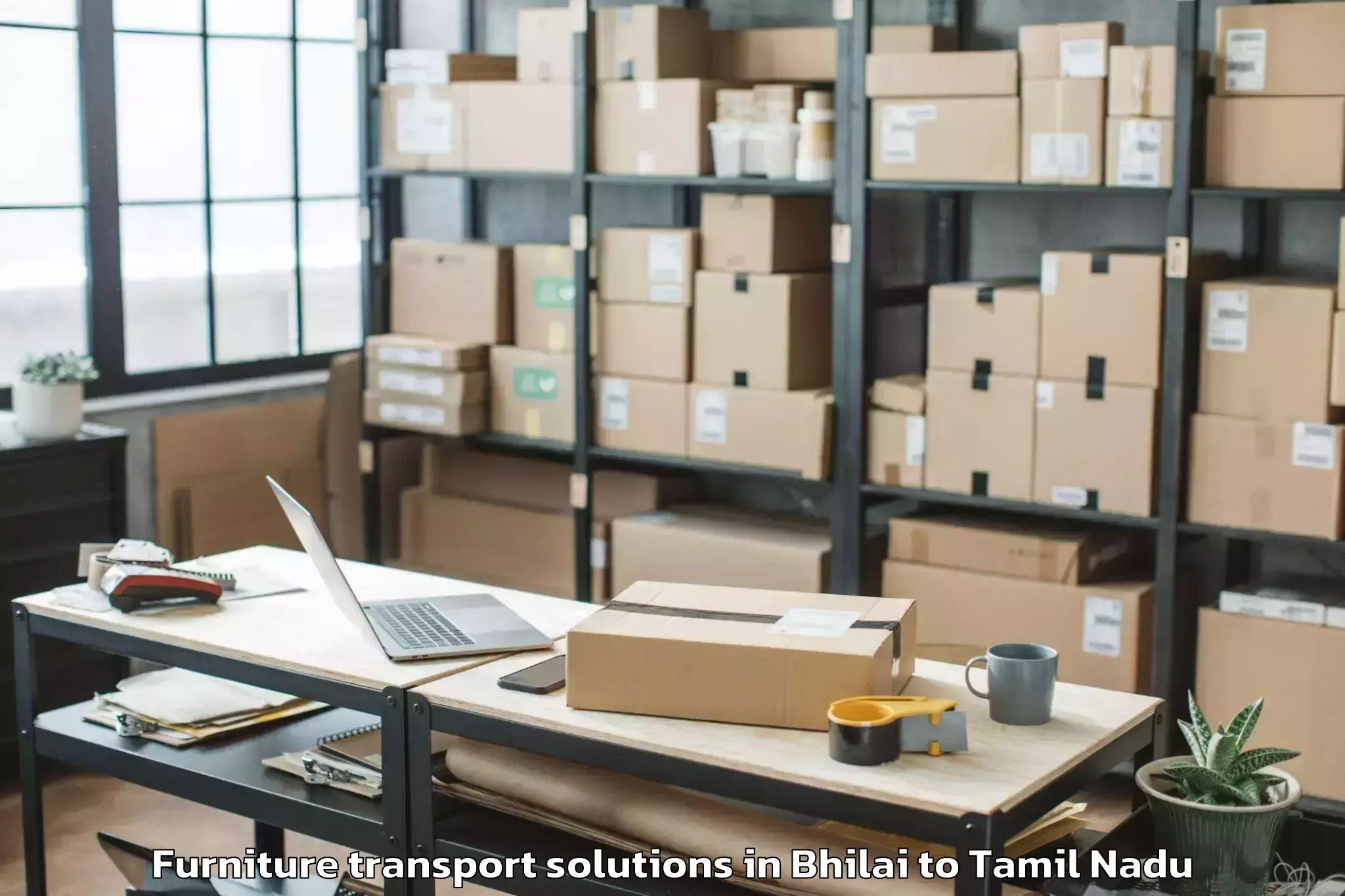 Comprehensive Bhilai to Gandarvakkottai Furniture Transport Solutions